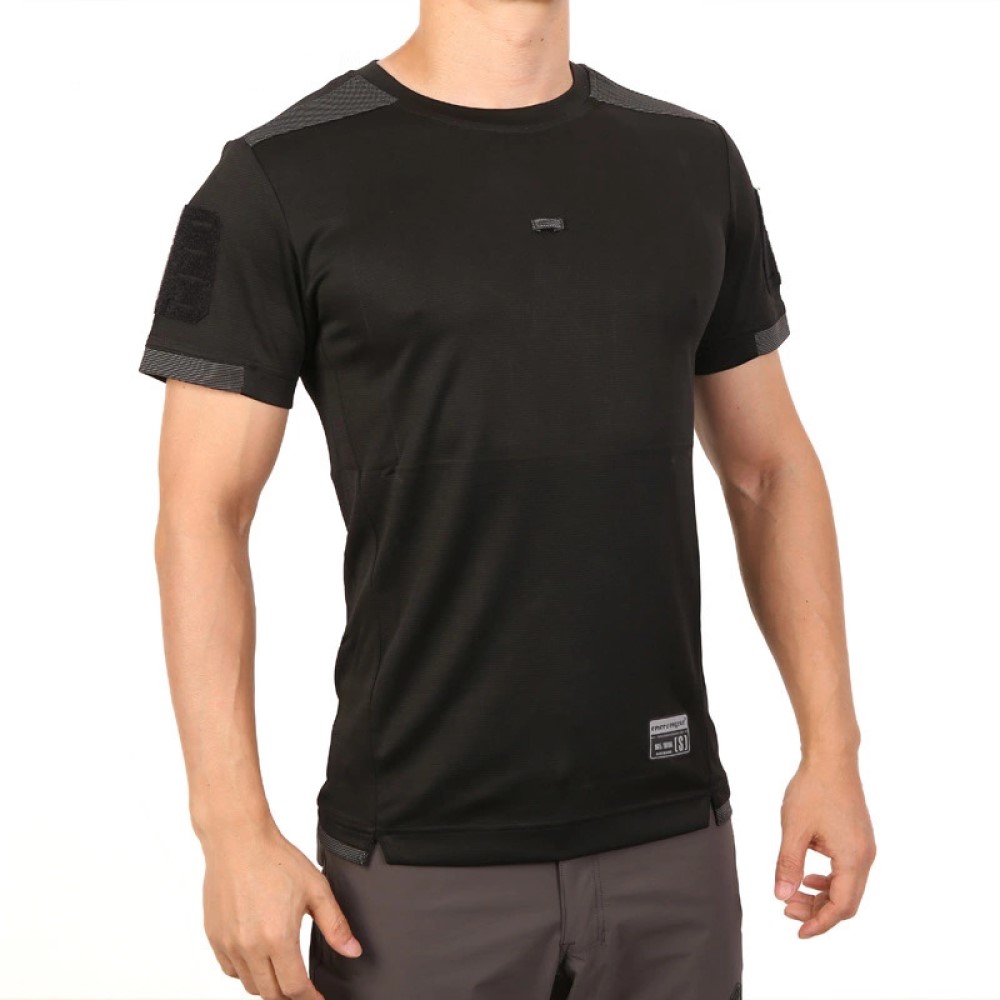 에머슨기어 블루라벨 UMP 프로그맨 스포츠 반팔 티셔츠 - 블랙